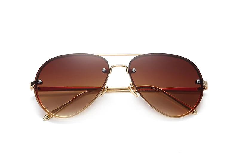 retro clear lens coating mirror sunglasses brown