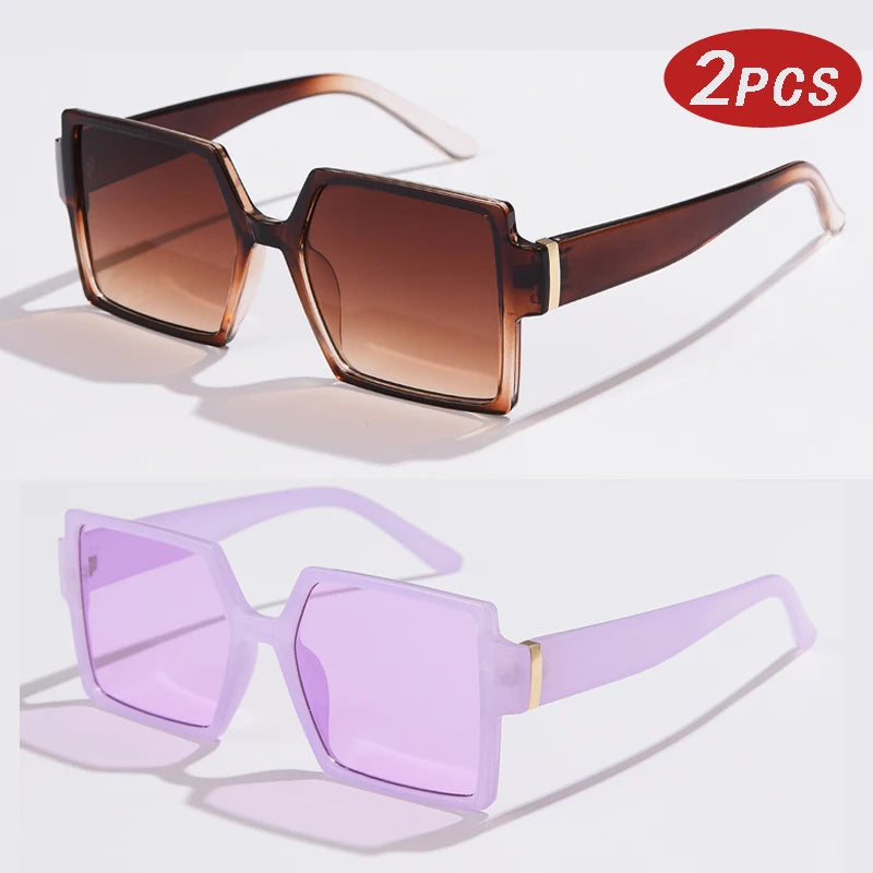 Retro Cycling Square Large Frame Sunglasses