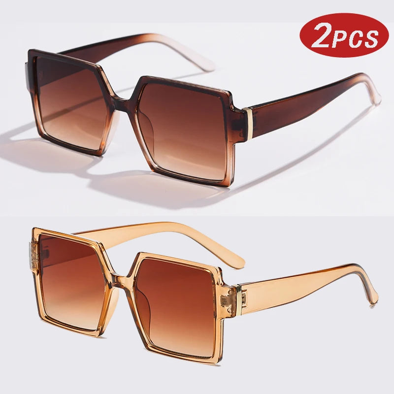 Retro Cycling Square Large Frame Sunglasses