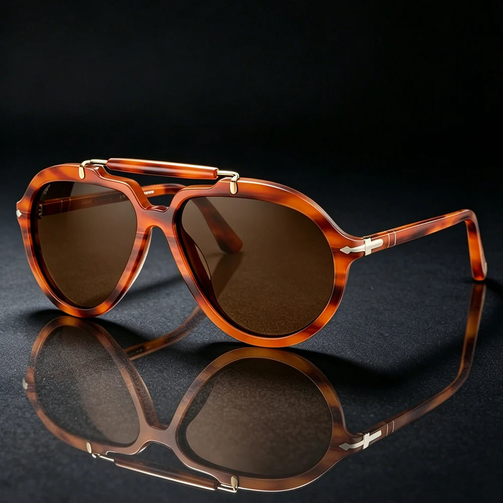 Retro Large Frame Pilot UV400 Protection Sunglasses