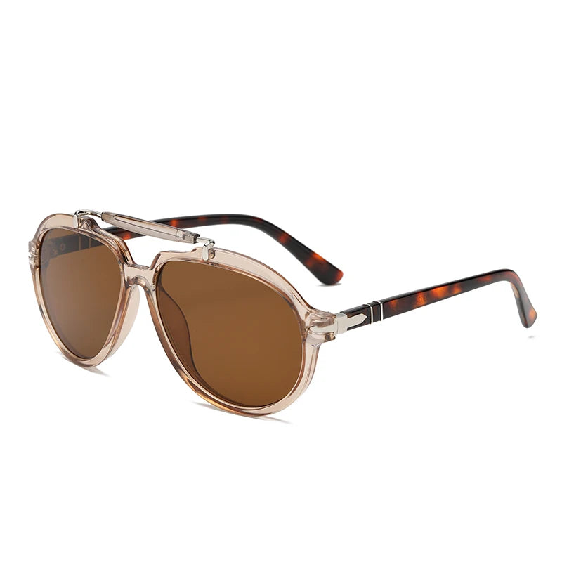 Retro Large Frame Pilot UV400 Protection Sunglasses