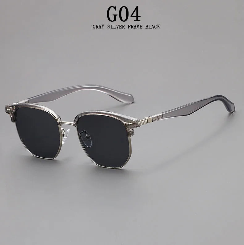 Gray Retro Men Vintage Sunglasses