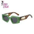 Retro Oval Sunglasses Sassy Chick Logo