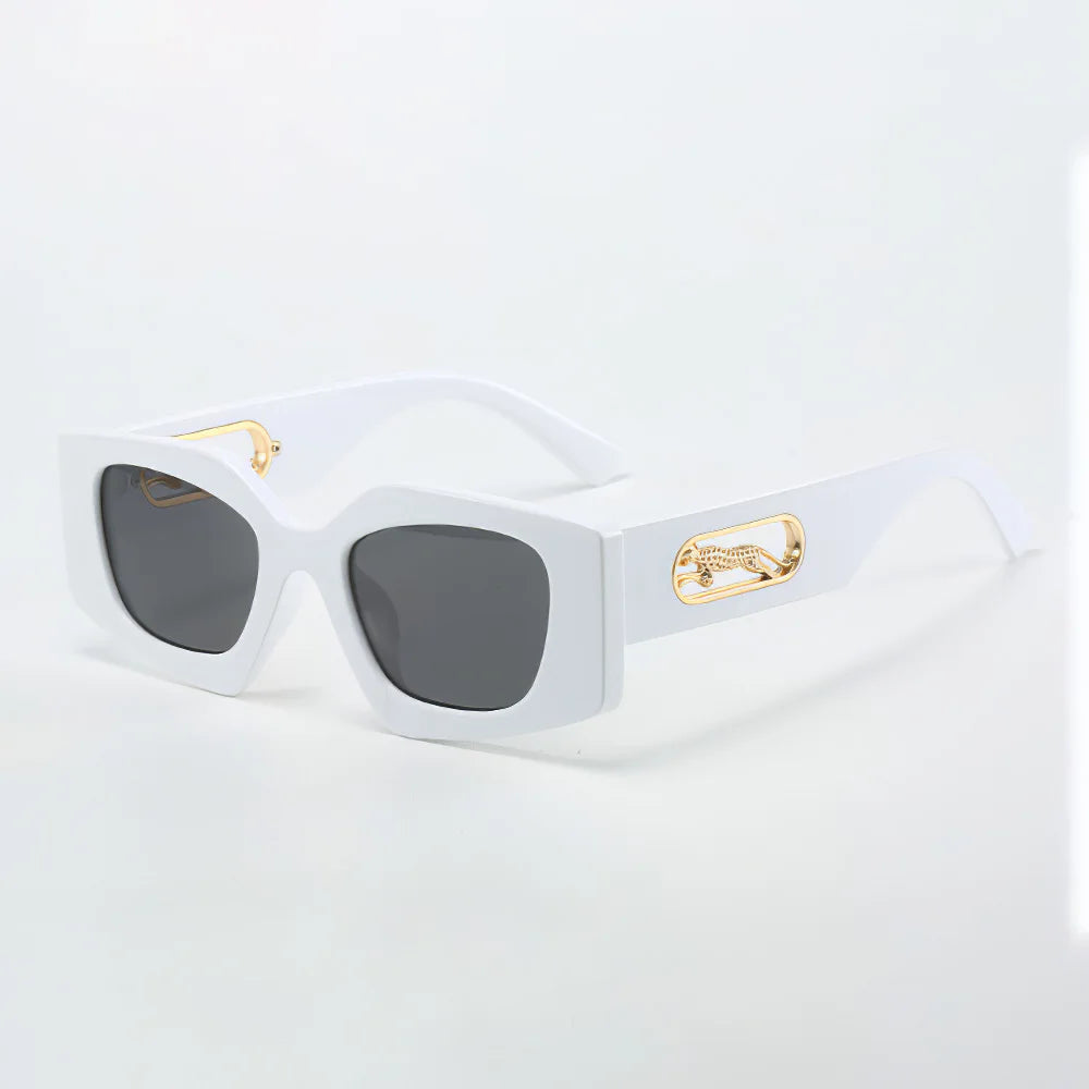Retro Oval Sunglasses white