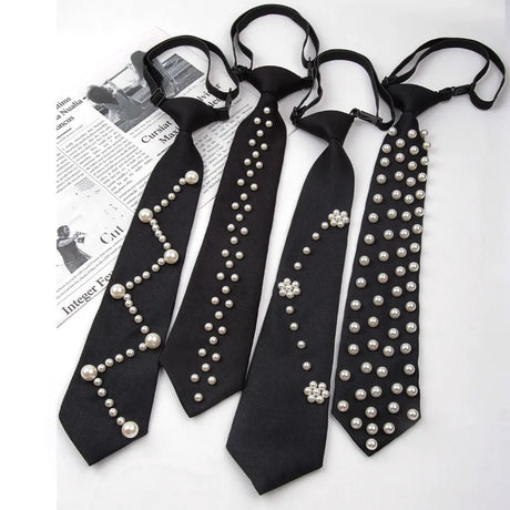 collection of retro pearl ties