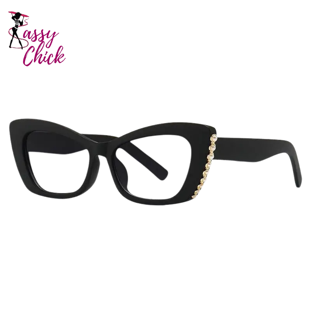 Retro Presbyopic Pearl Eyewear Sassy Chick Logo