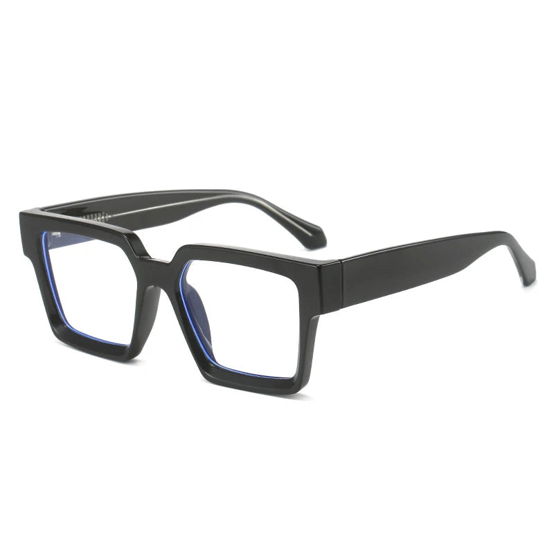 black Retro Square Candy Color Eyewear