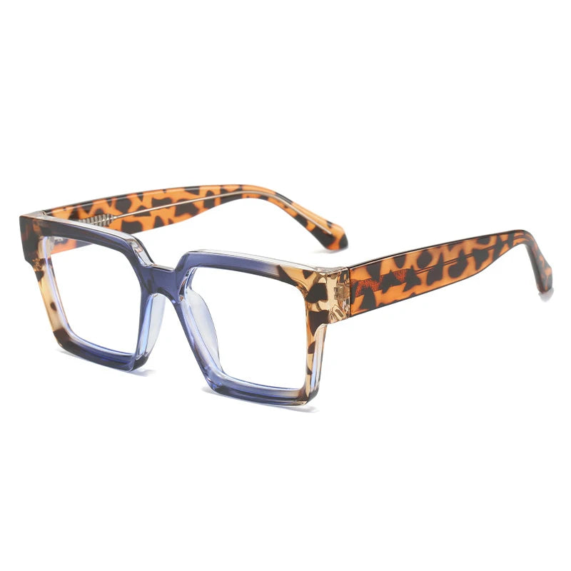 leopard Retro Square Candy Color Eyewear