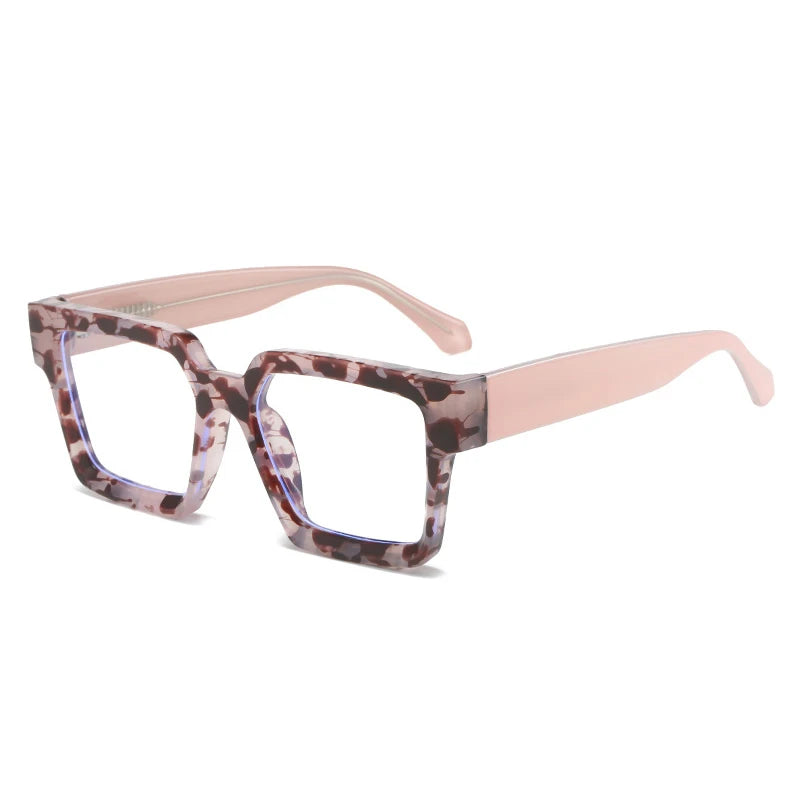 beige Retro Square Candy Color Eyewear