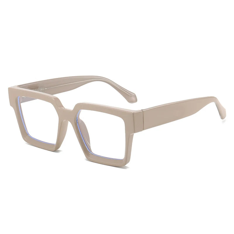 dirty white Retro Square Candy Color Eyewear