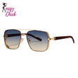 Retro Steampunk Square Sunglasses For Men Sassy Chick Logo