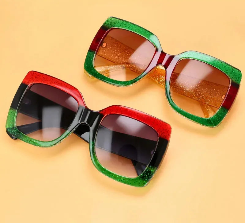 Collection of Retro Uv400 Square Vintage Big Frame Sunglasses