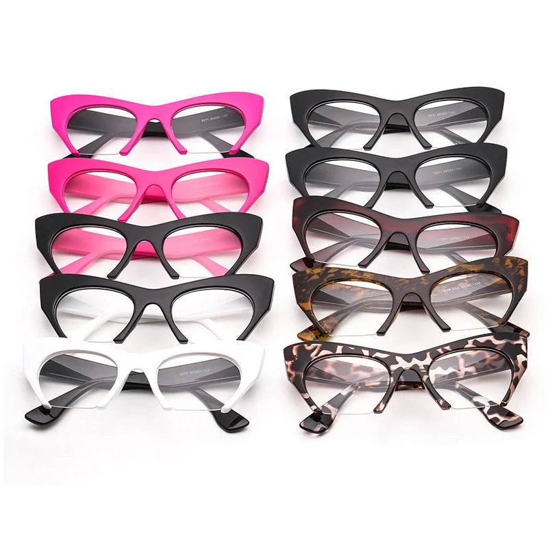 Collection of Retro Women Half Frame Cat Eye Glasses
