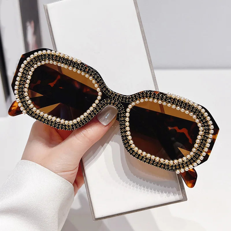 Rhinestone Diamond Square Sunglasses
