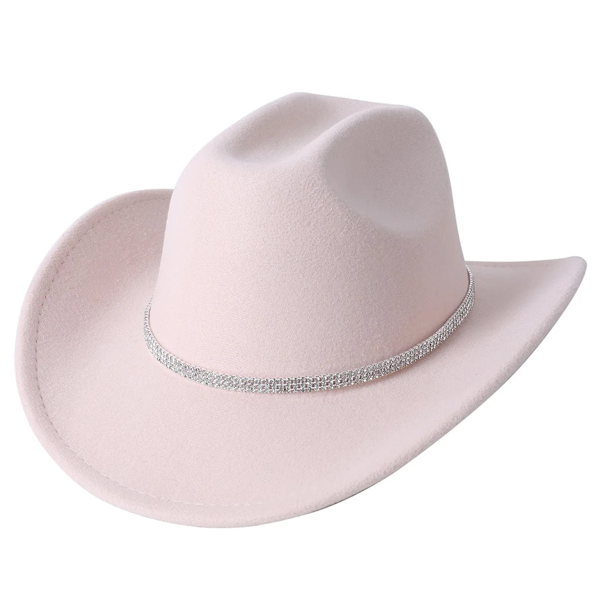 white Rhinestone Girls Cowboy Hat