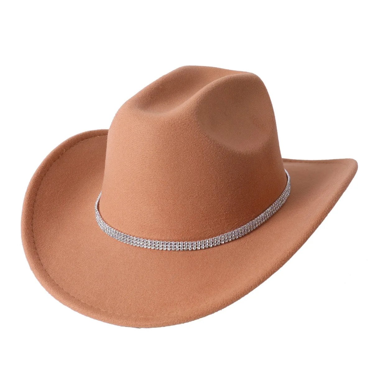Brown Rhinestone Girls Cowboy Hat
