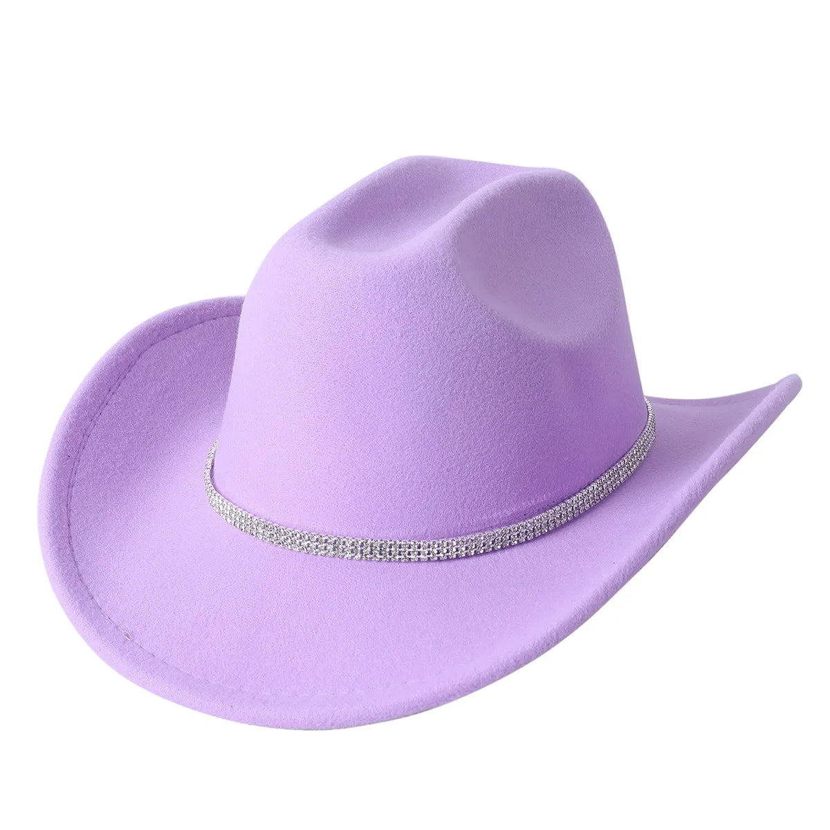 Purple Rhinestone Girls Cowboy Hat