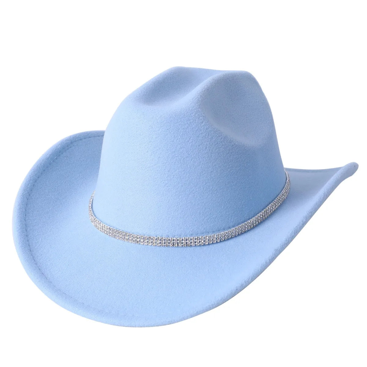 Blue Rhinestone Girls Cowboy Hat