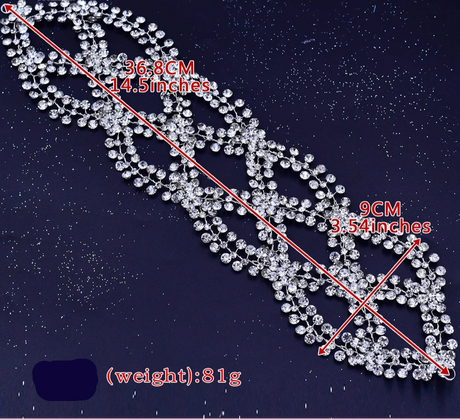 Size of tiara headdress