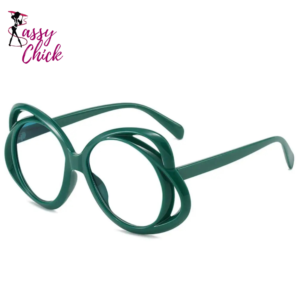 Rose Flower Oversized Reading Eyewear Sassy Chick Logo