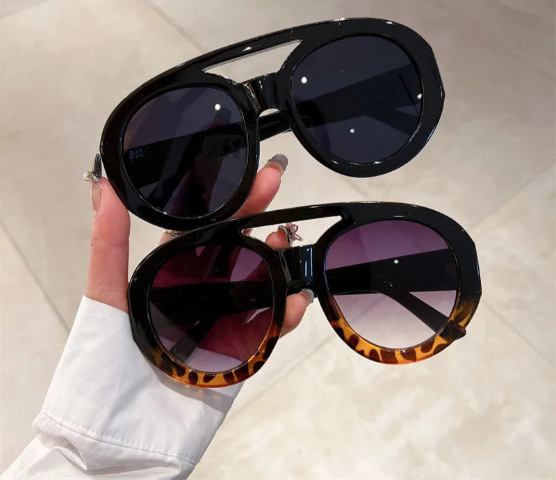 Collection Round Goggle Gradient Sunglasses