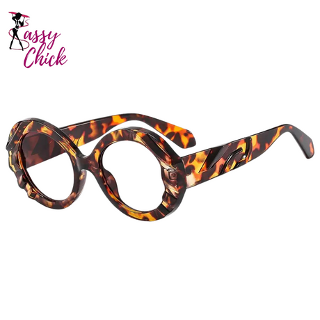 Round Retro Reading Glasses Sassy Chick Logo
