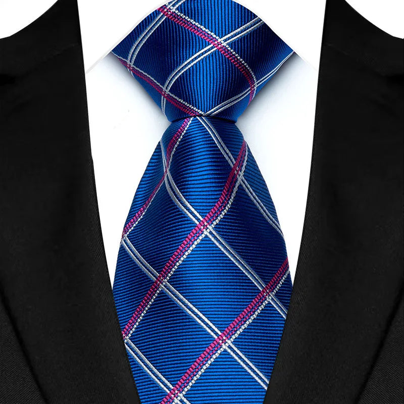 Royal Blue Color Paisley 8cm Jacquard Luxury Necktie