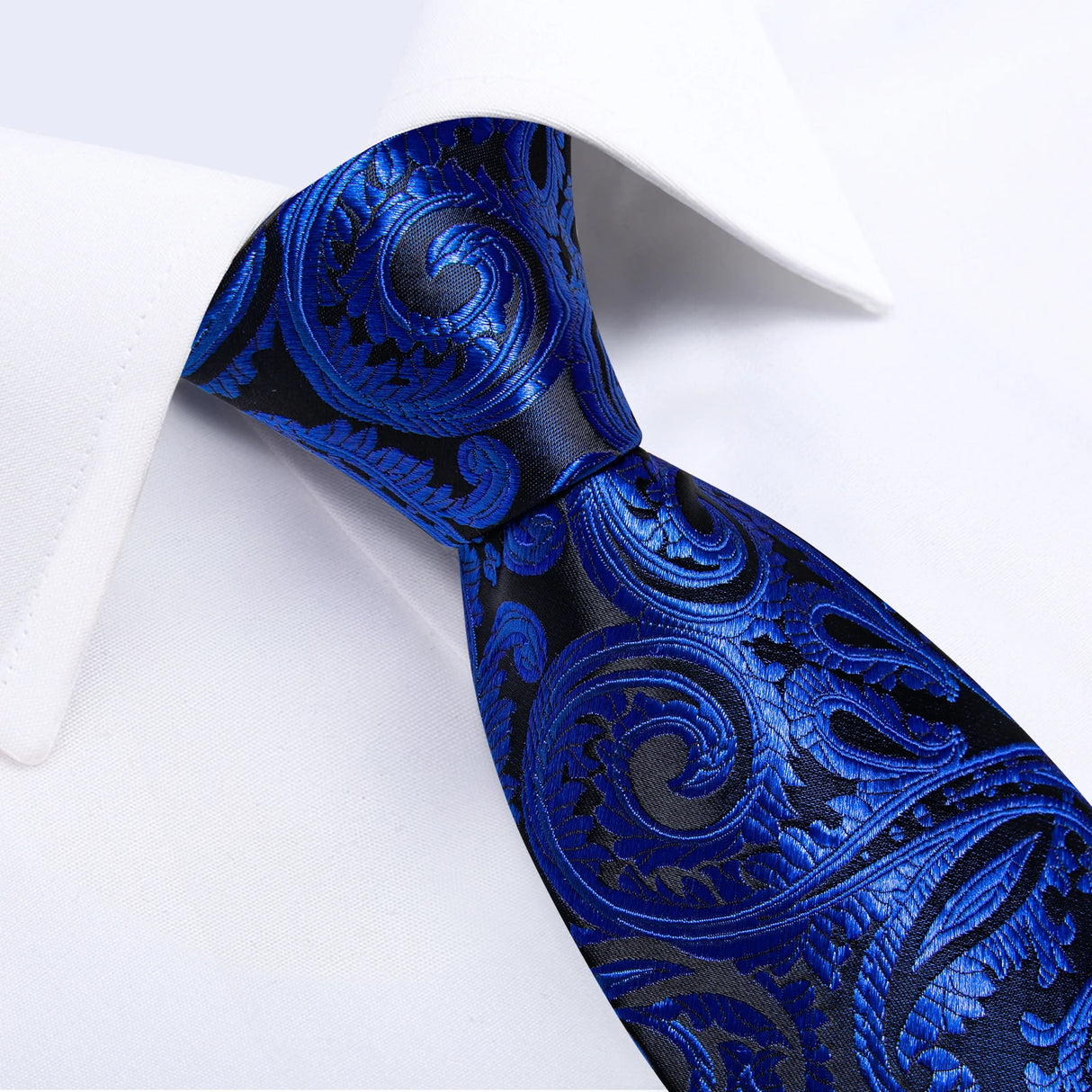 floral blue necktie