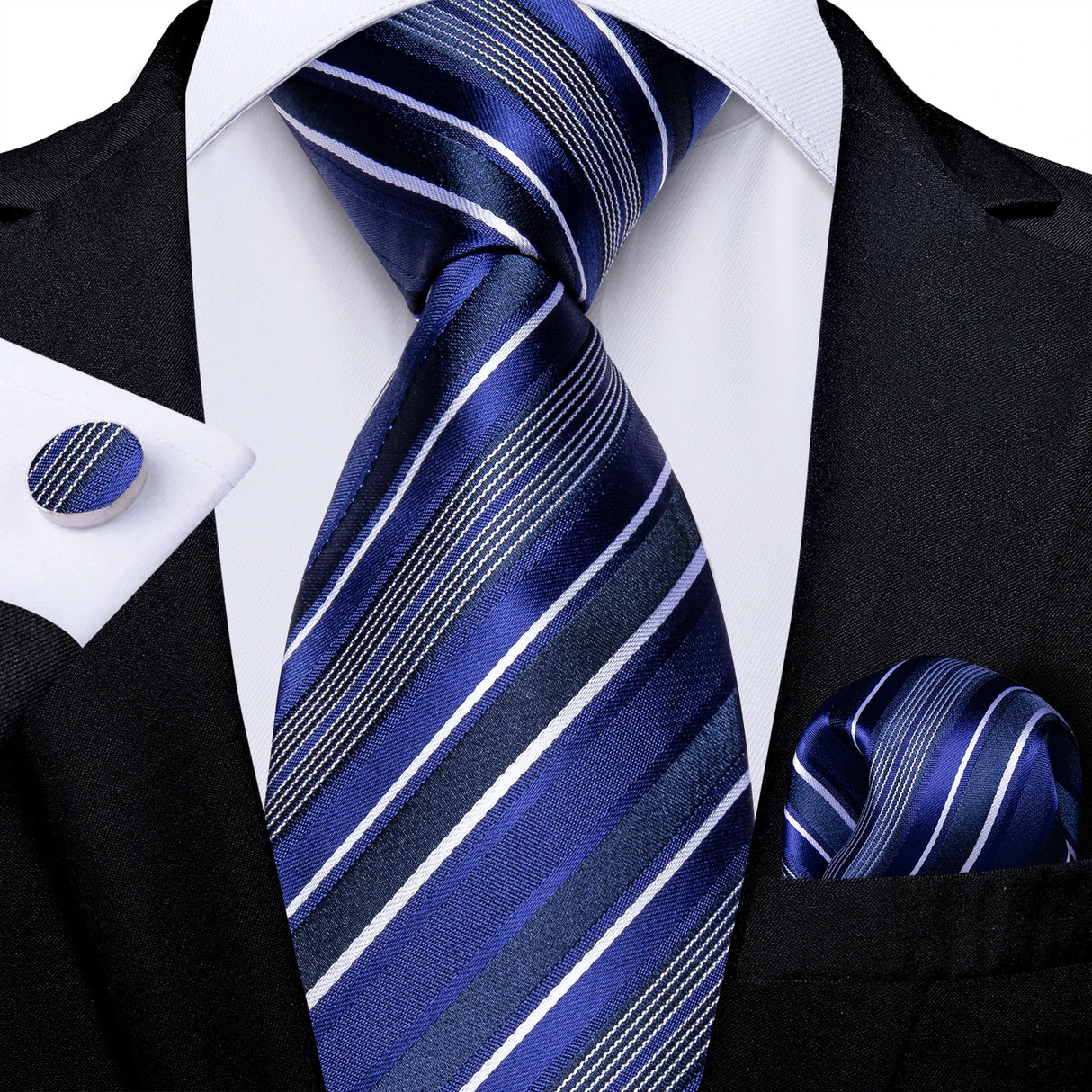 multi-color stripes necktie set
