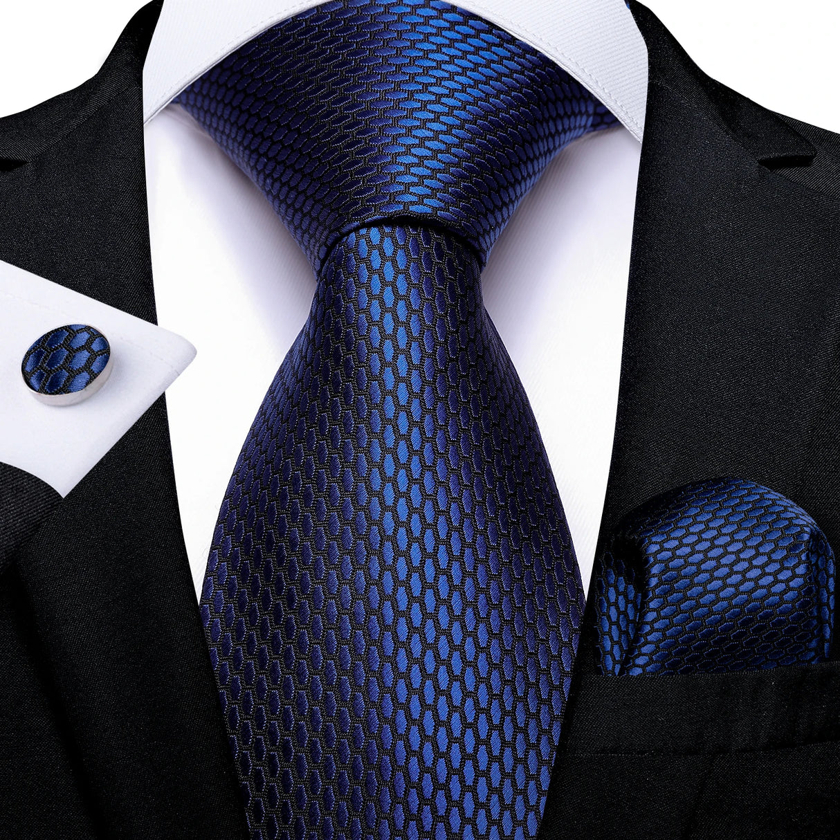 dark blue necktie set