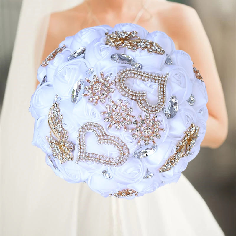 Royal Bridal Rhinestone Handmade Bouquet