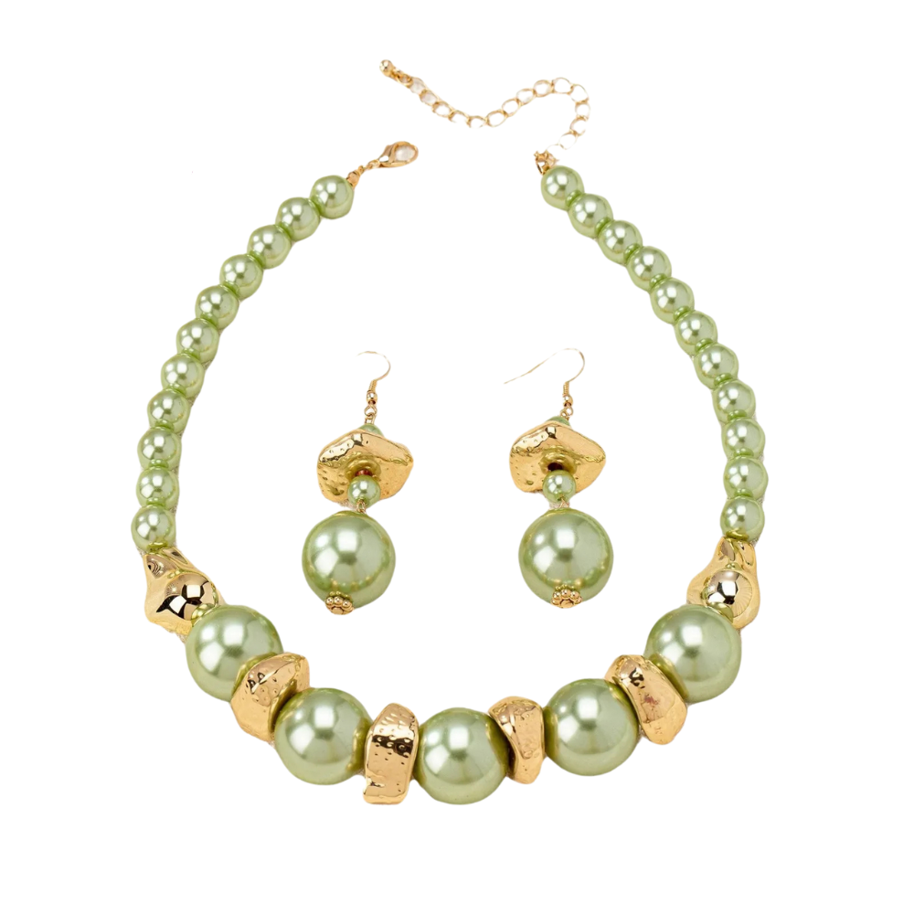 Royal Style High-Grade Green Imitation Pearl Jewelry