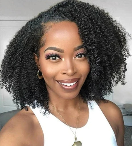 Kinky Curly Human Hair Wig