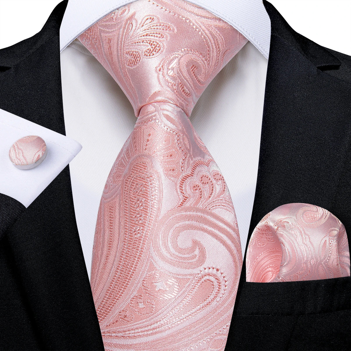 Plaid Classic 8cm Business Pocket Square Cufflinks