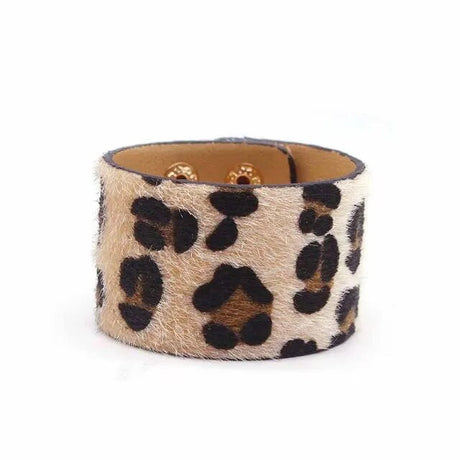 Leopard Wrap Leather Bracelet