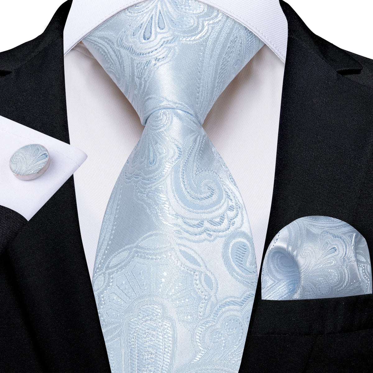 Plaid Classic 8cm Business Pocket Square Cufflinks