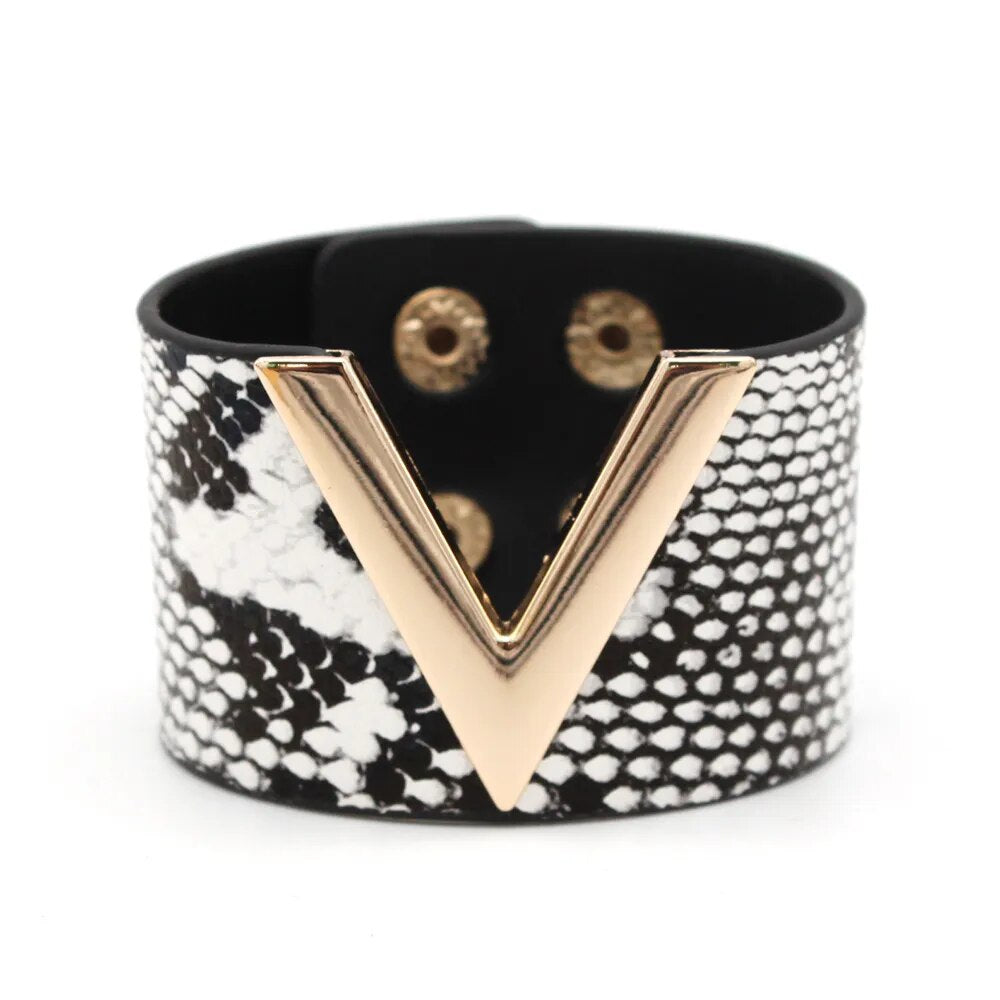 Leopard Wrap Leather Bracelet