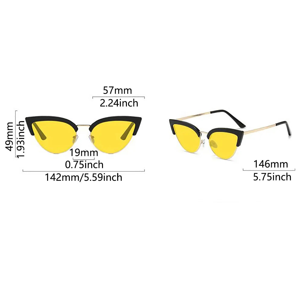 Metal Cat Eye Night Vision Sunglasses