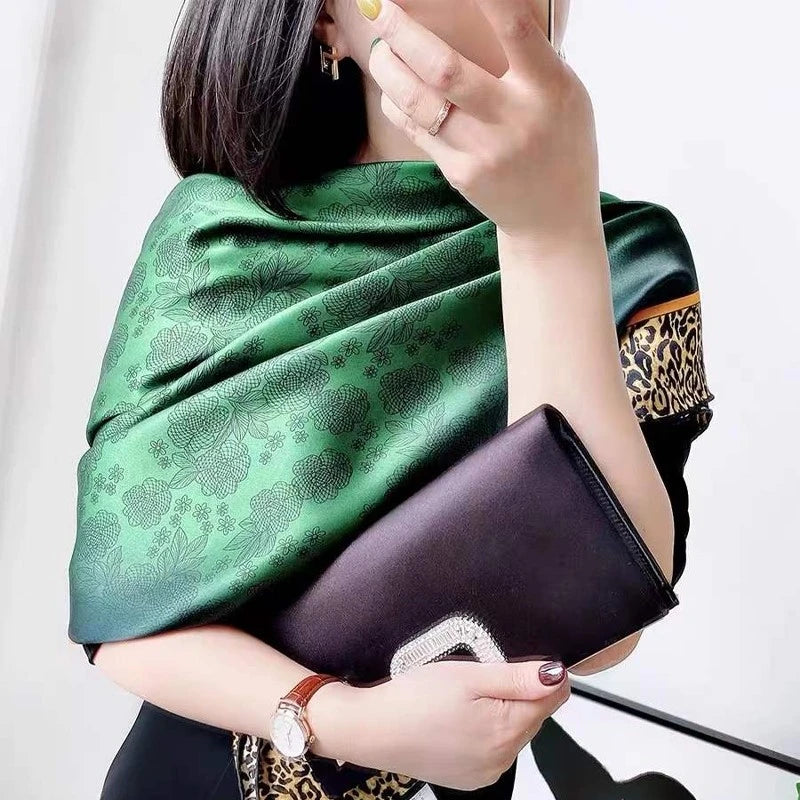 Emerald Green Silk Scarf