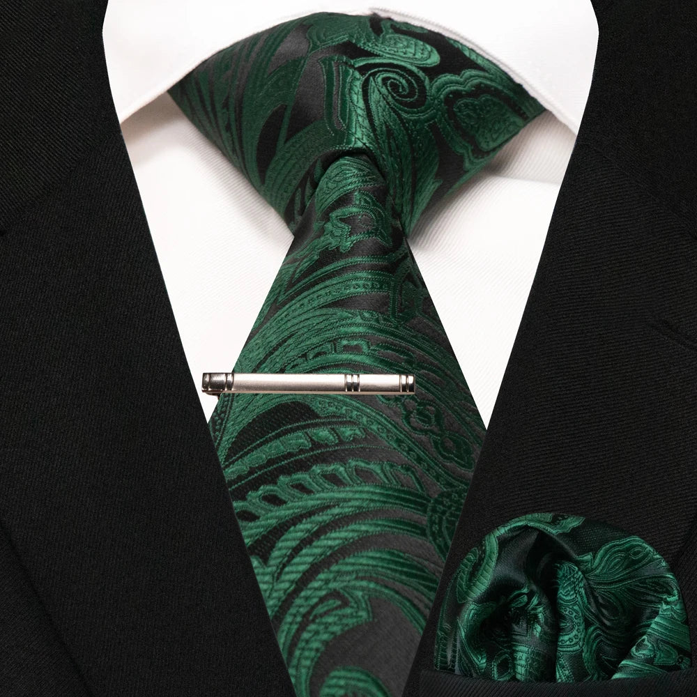 New Classic Silk 8cm Plaid Dot Striped Men's Ties