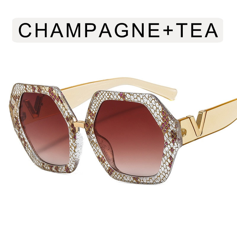 Oversized Hexagon Sunglasses