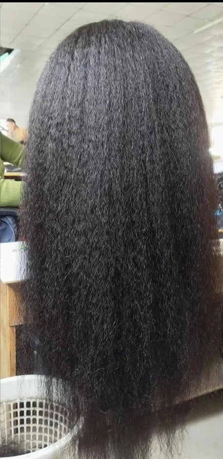 Kinky Straight Human Hair Wig