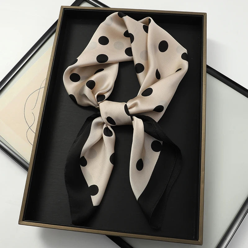 Silk Hair Neck Square Scarf