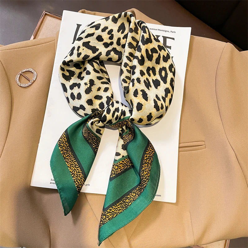 Silk Hair Neck Square Scarf