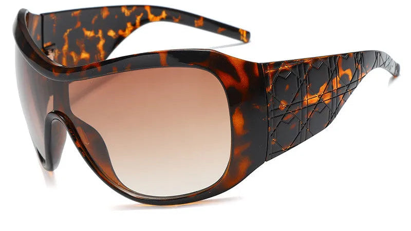 Leopard Oversized Gradient Sexy Sunglasses