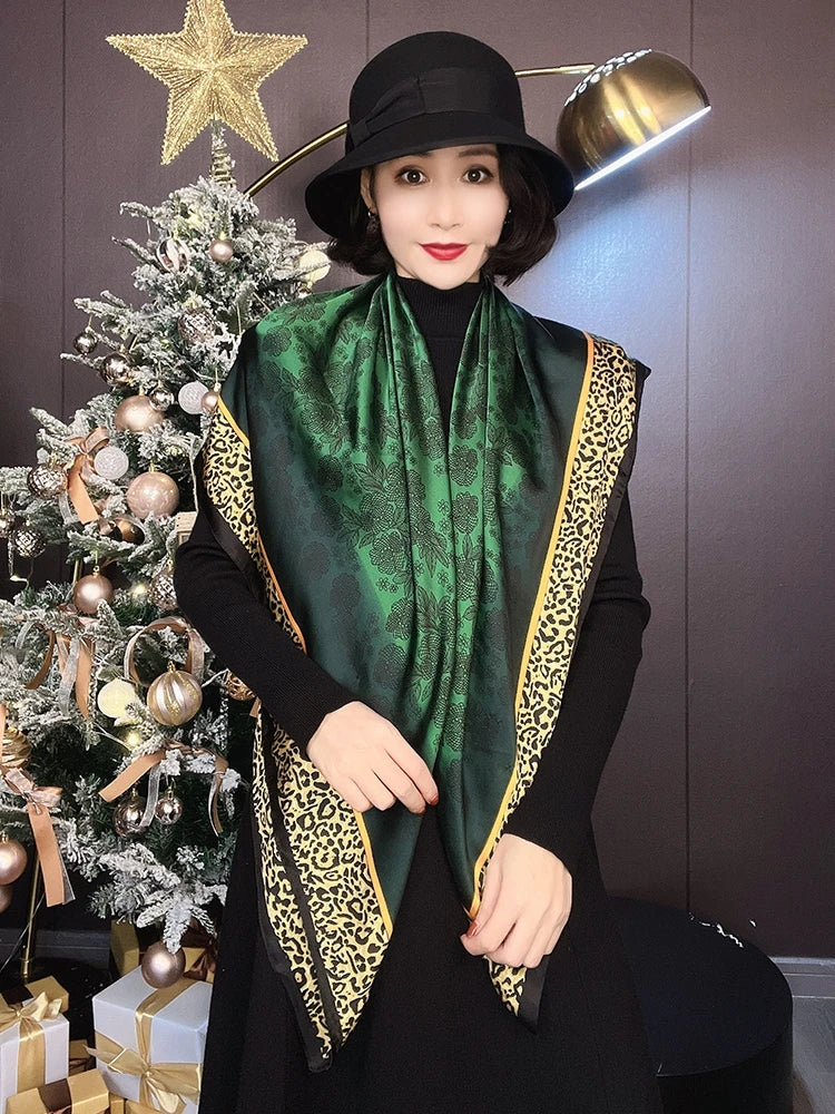 Emerald Green Silk Scarf