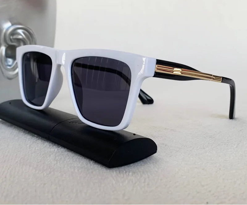 White Square Punk UV400 Cycling Sports Sunglasses