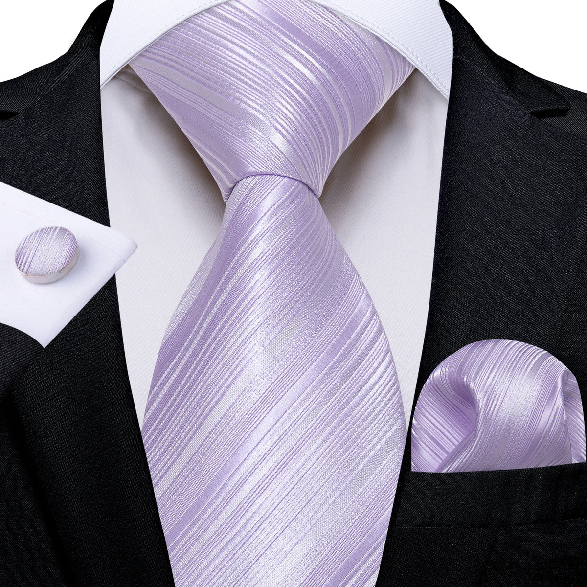 Plaid Classic 8cm Business Pocket Square Cufflinks
