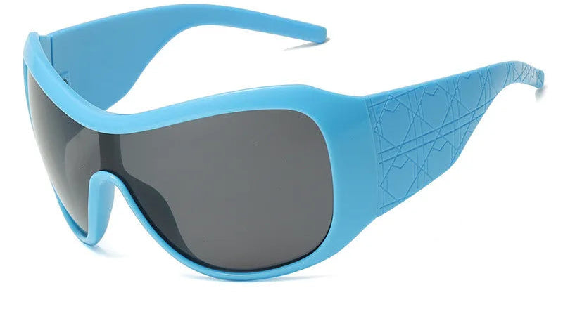 Blue Oversized Gradient Sexy Sunglasses