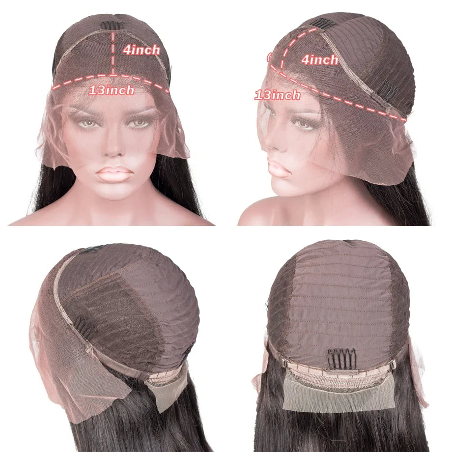 Cap Size of Body Wave Pre Plucked HD Transparent Lace Front Brazilian Human Hair Wigs